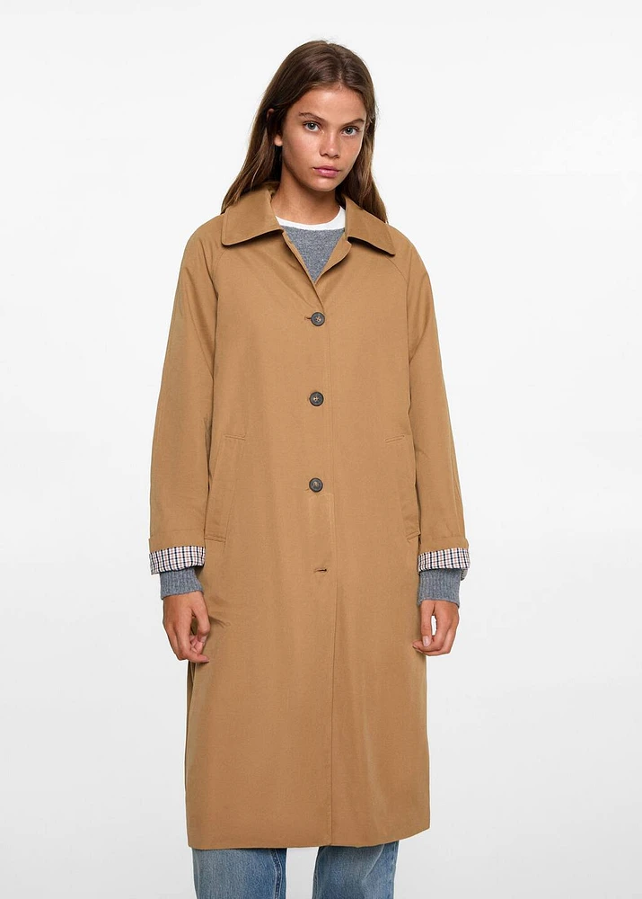 Classic long trench coat
