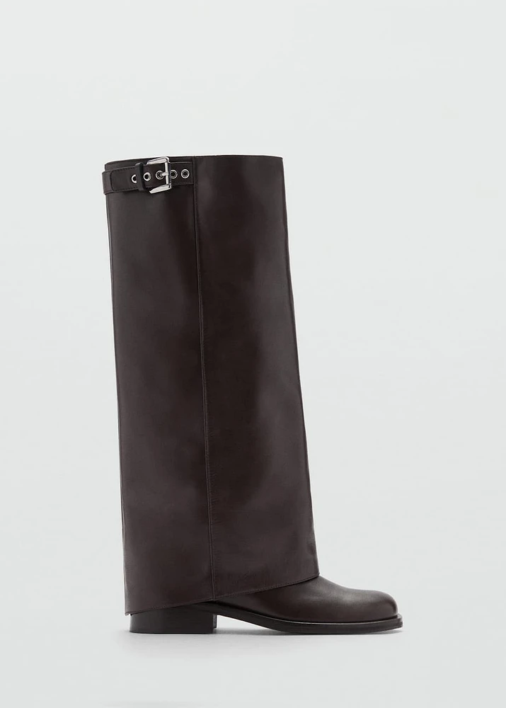 Buckle ankle boots