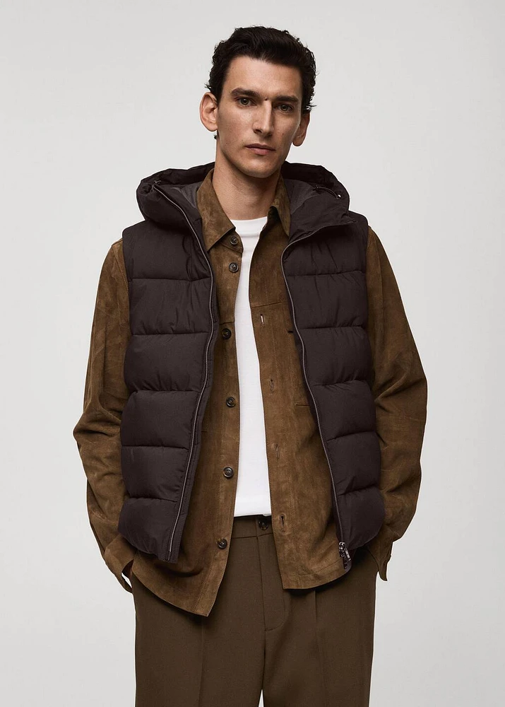 Water-repellent quilted vest