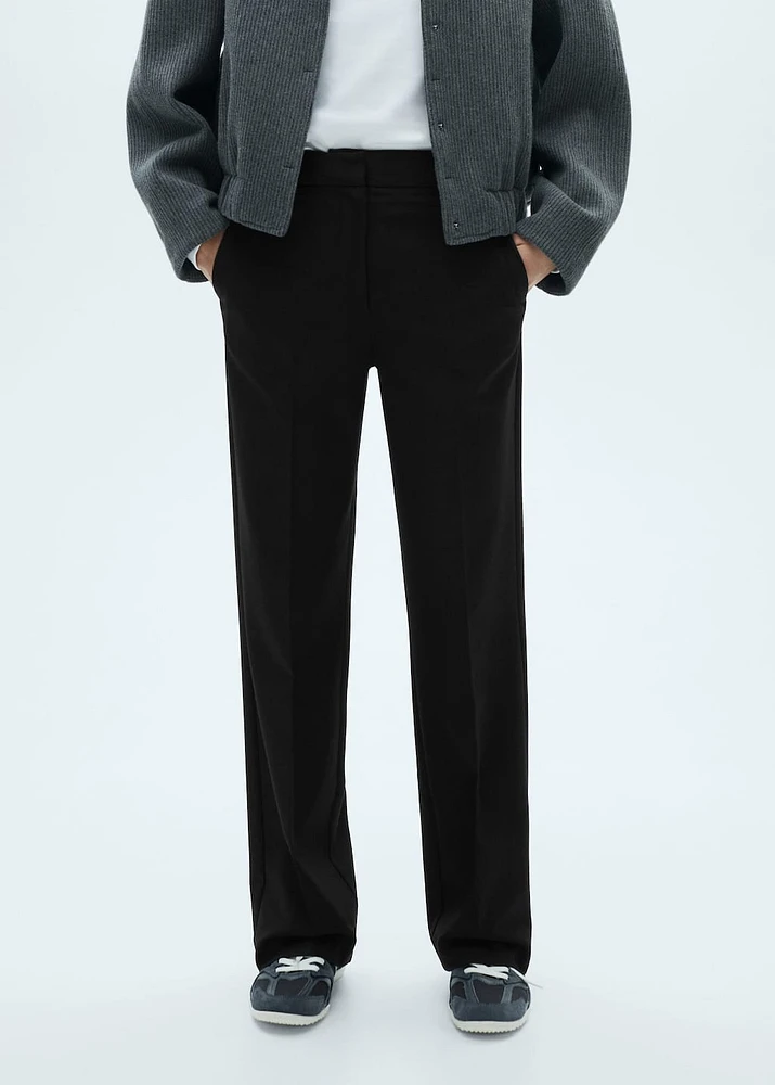 Flowy straight-fit pants