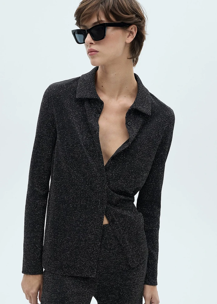 Lurex knitted shirt