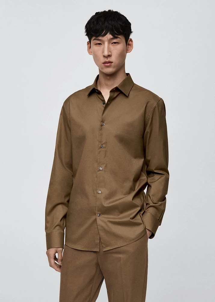 100% cotton twill regular-fit shirt