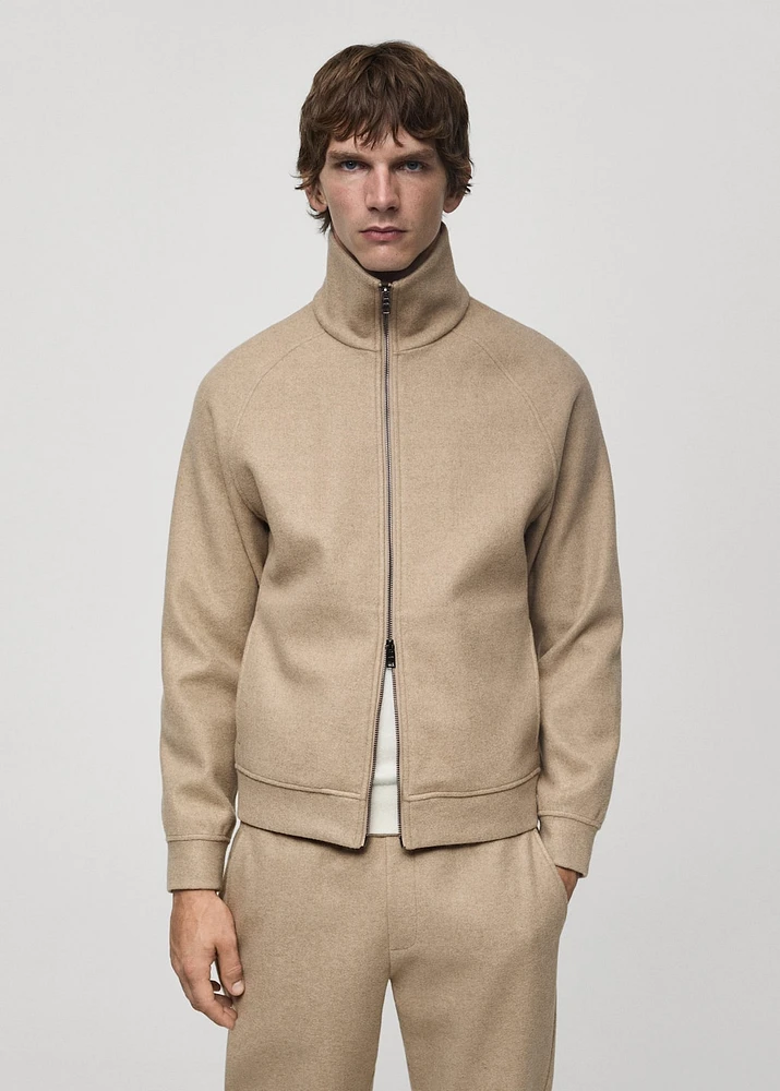 Regular-fit jacket with zip