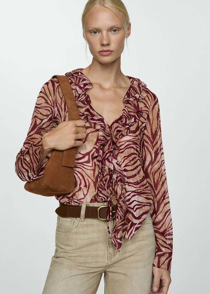 Ruffles printed blouse