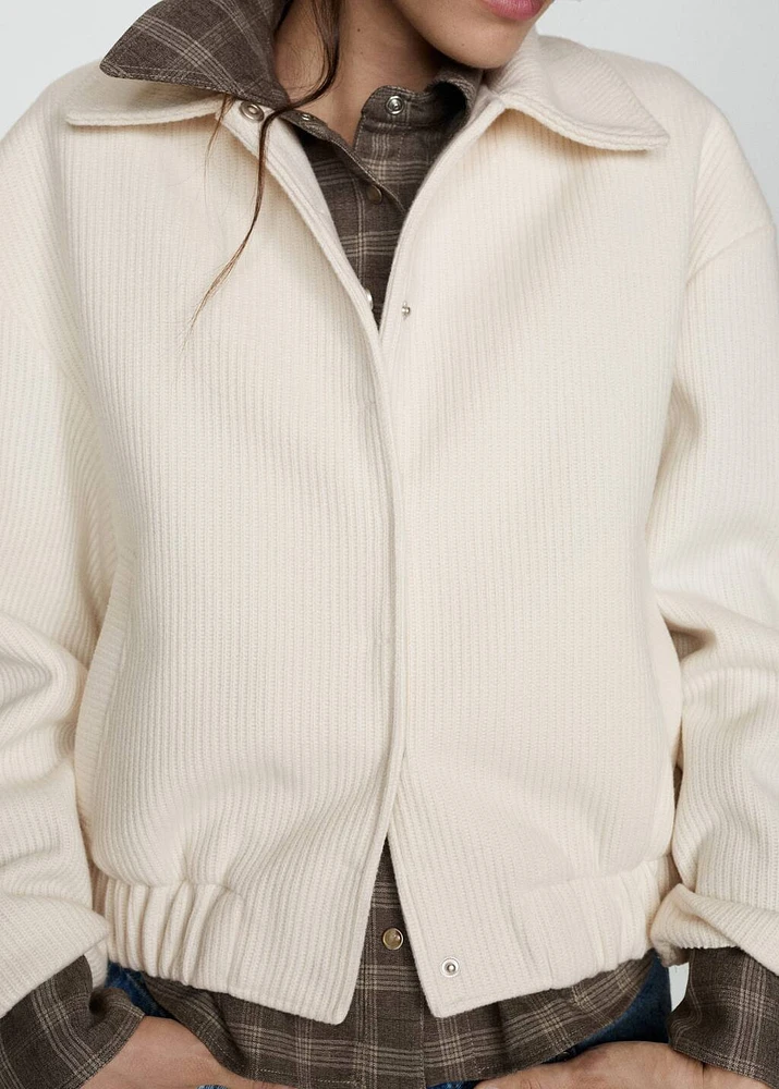 Pocket knit jacket