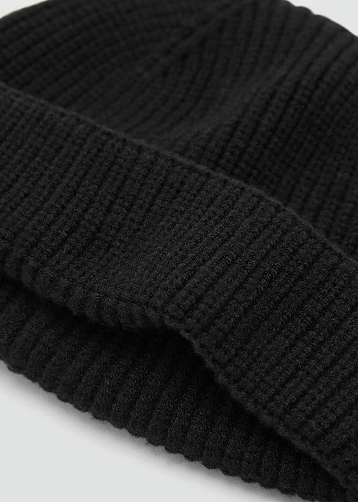 Rib-knit cap