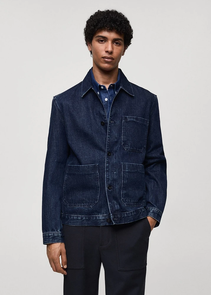 Pocketed denim jacket