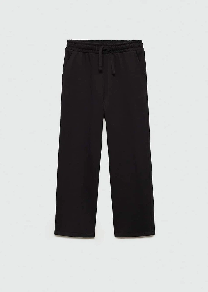Straight-fit cotton pants