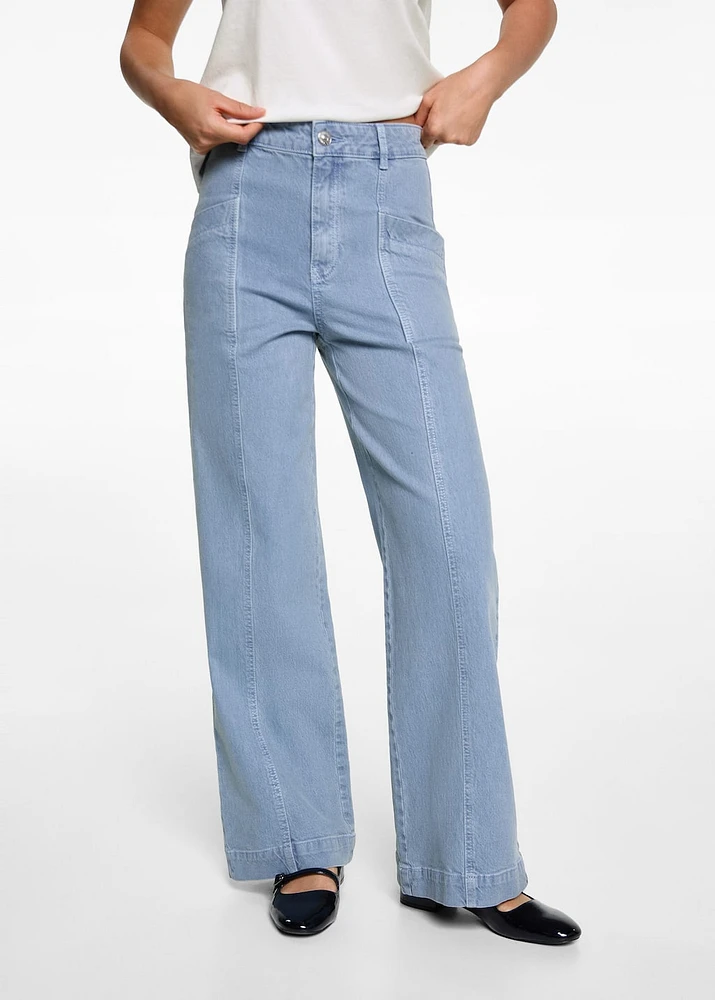 Culotte jeans with pockets