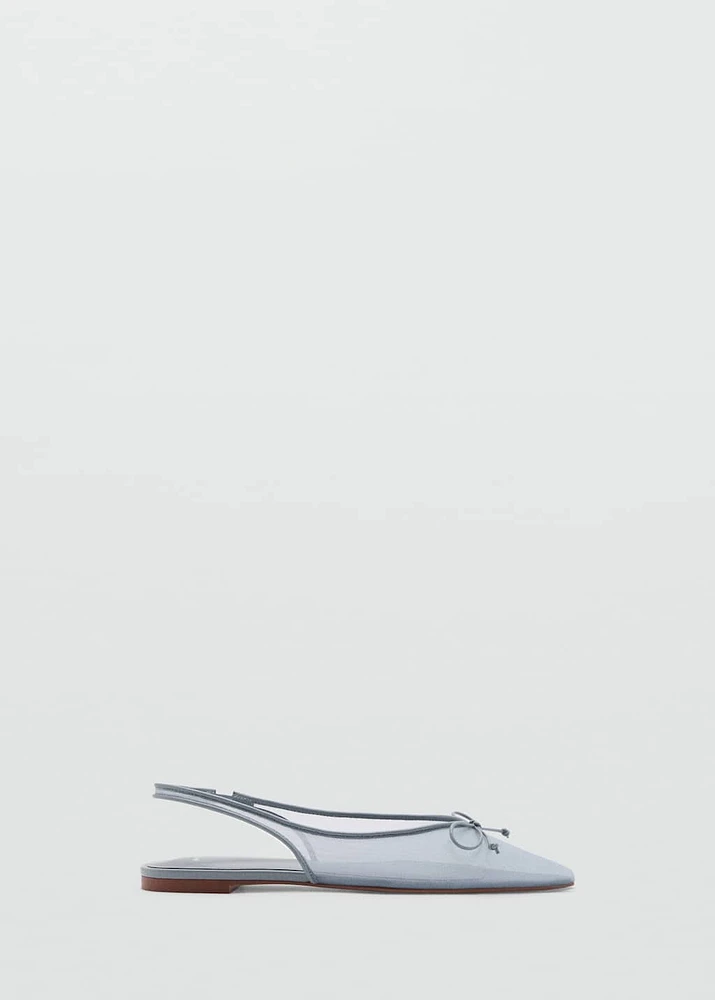 Ballet flats with bow detail