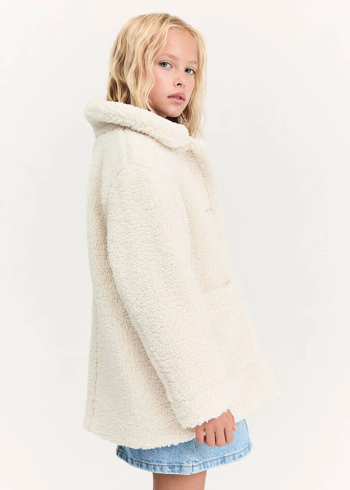 Shearling-effect coat