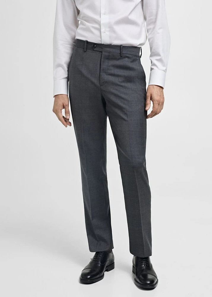 Venecia 100% virgin wool Prince of Wales check suit pants