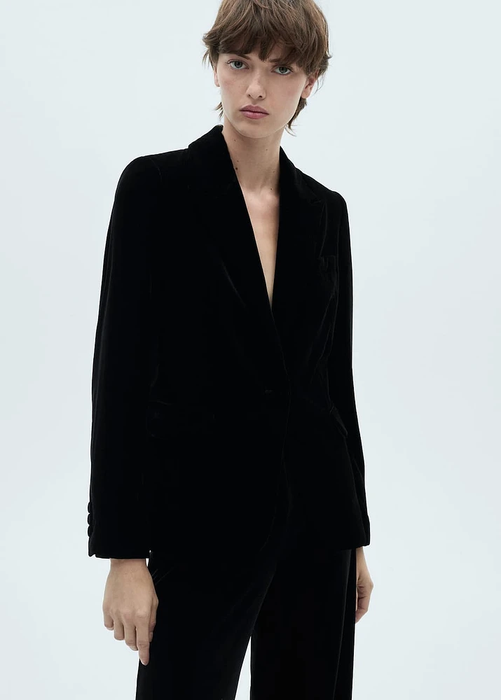 Structured velvet jacket