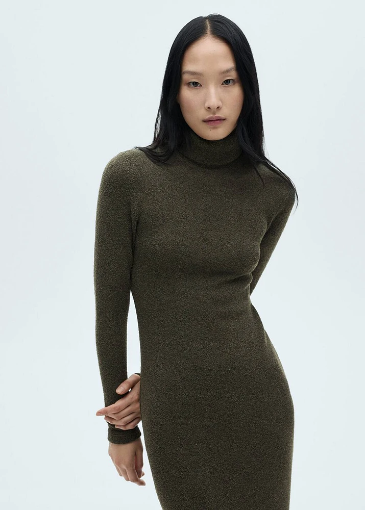 Knitted turtleneck dress
