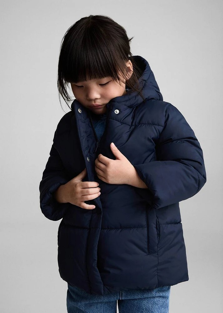 Hood quilted coat