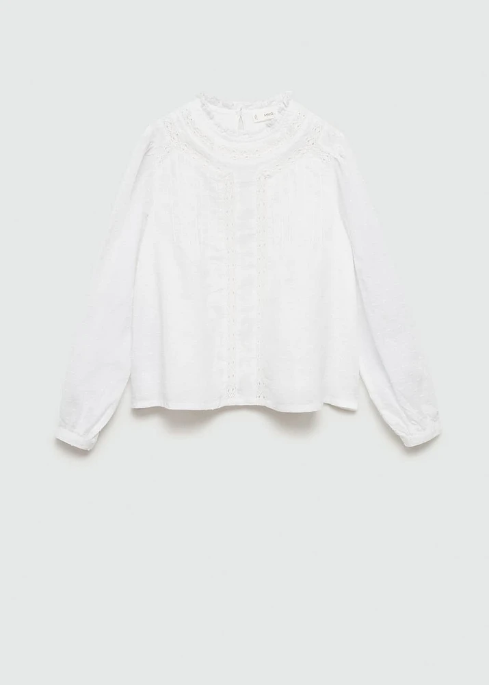 Embroidered cotton blouse