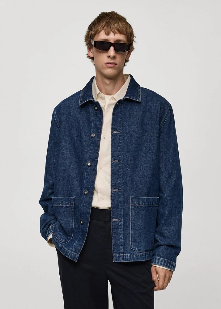 Relaxed-fit denim overshirt