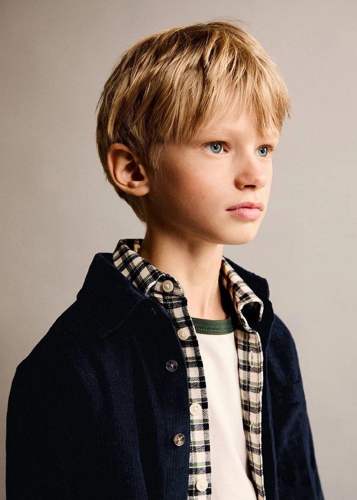 Regular-fit corduroy shirt