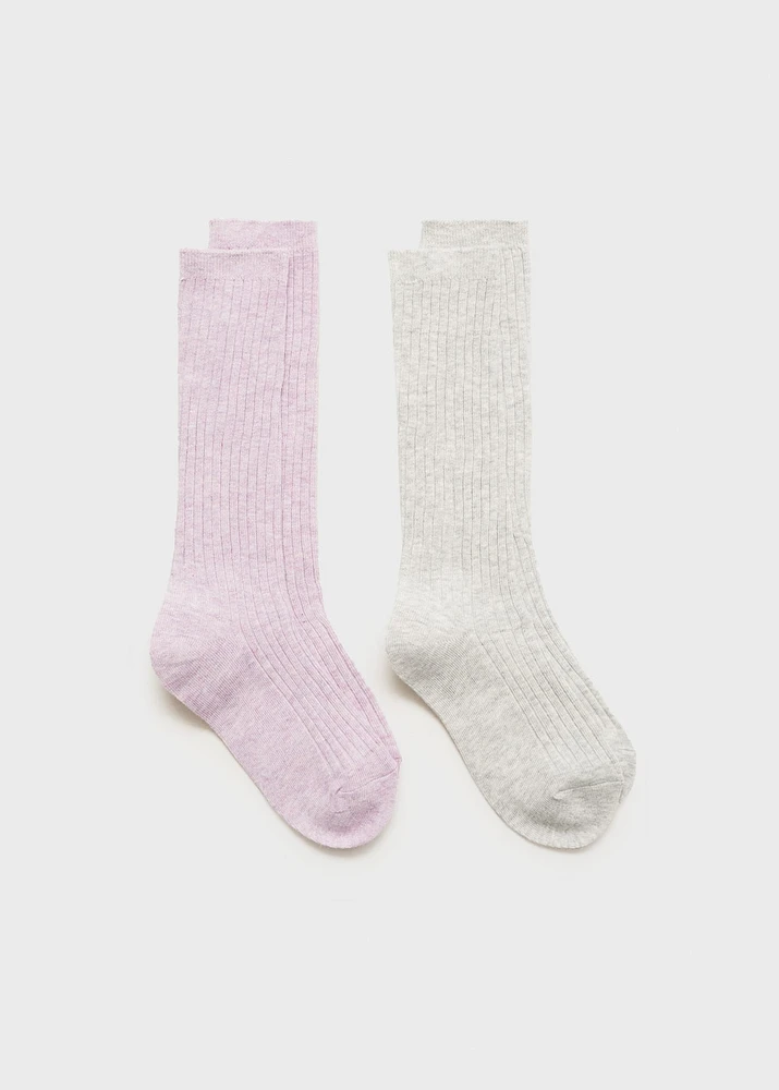 2 pack ribbed socks