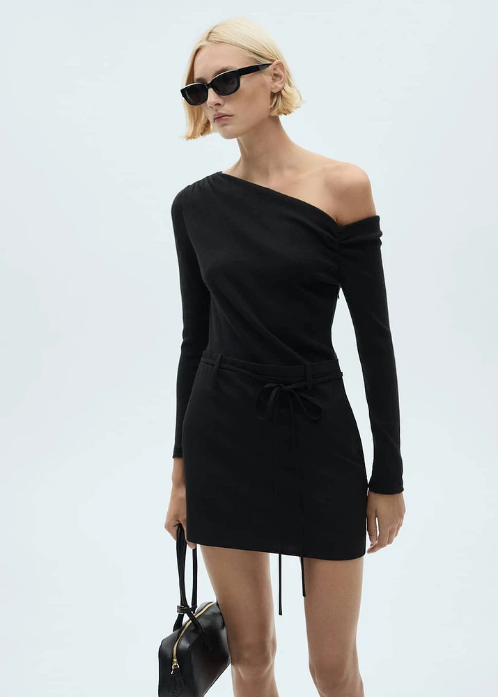 Asymmetrical combined dress