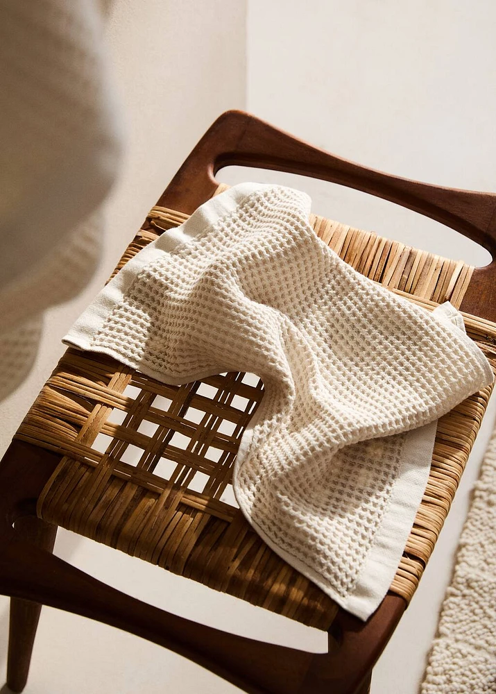 Cotton waffle washbasin towel