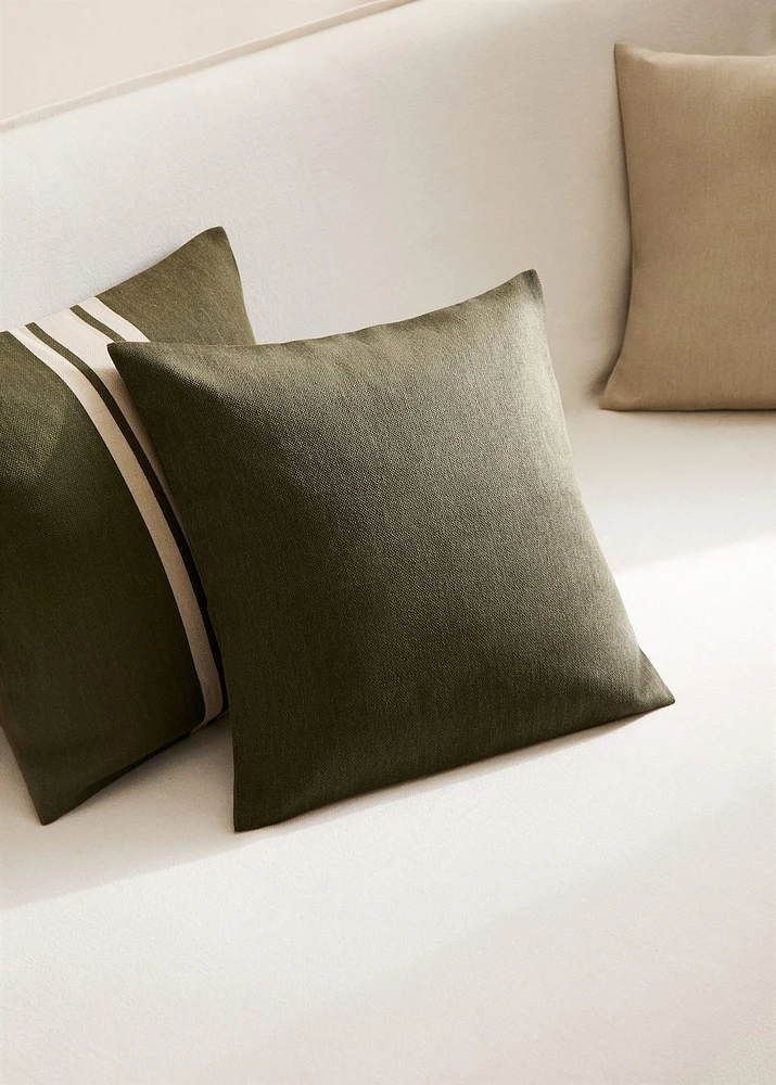 Plain cotton cushion cover 45x45 cm