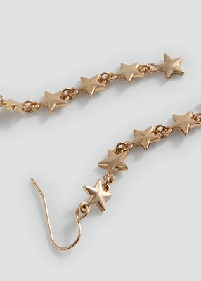 Long star earrings