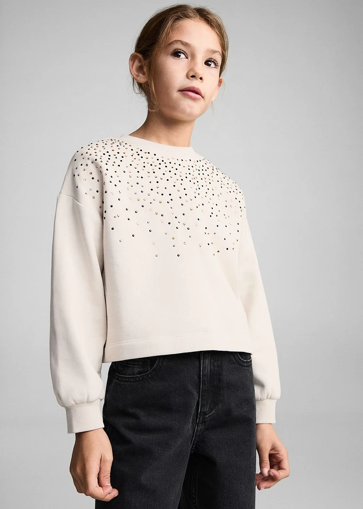 Bead detail sweatshirt