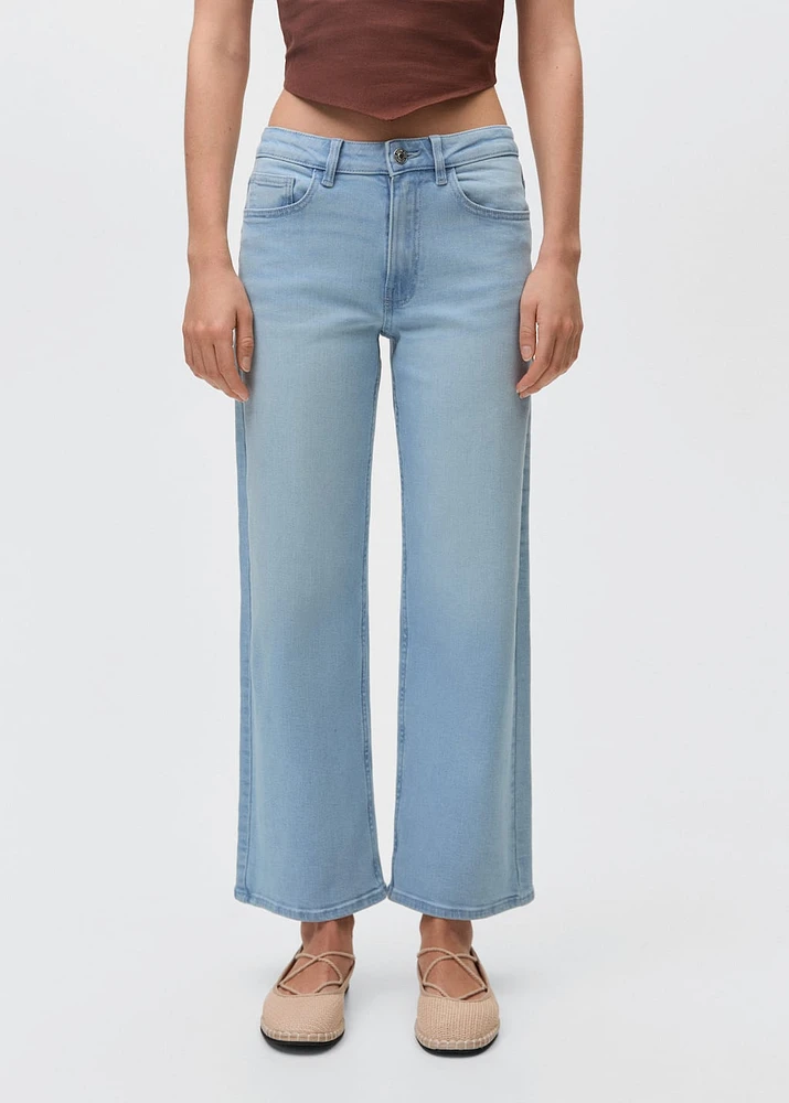 Jeans culotte mid-waist comfort