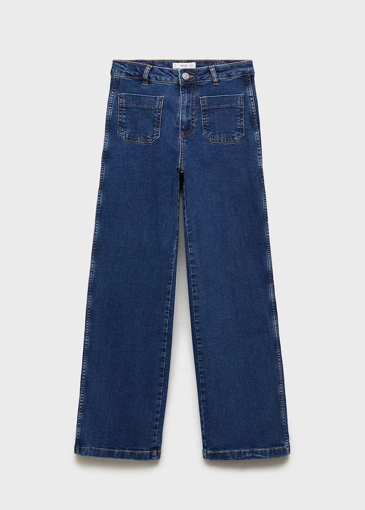 Straight-fit jeans with pockets