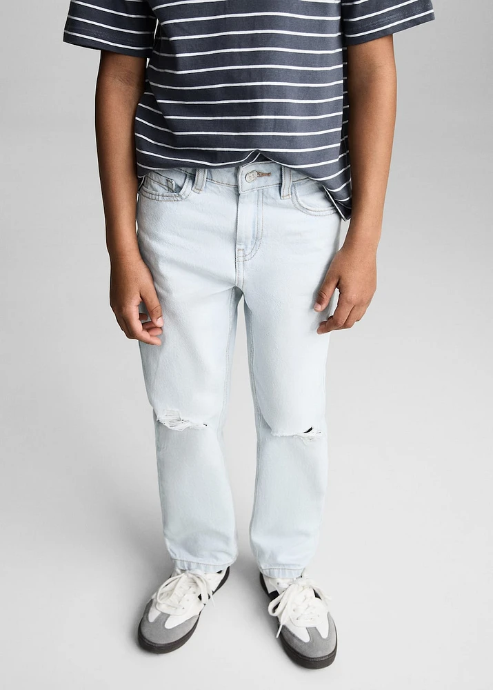 Decorative ripped jeans