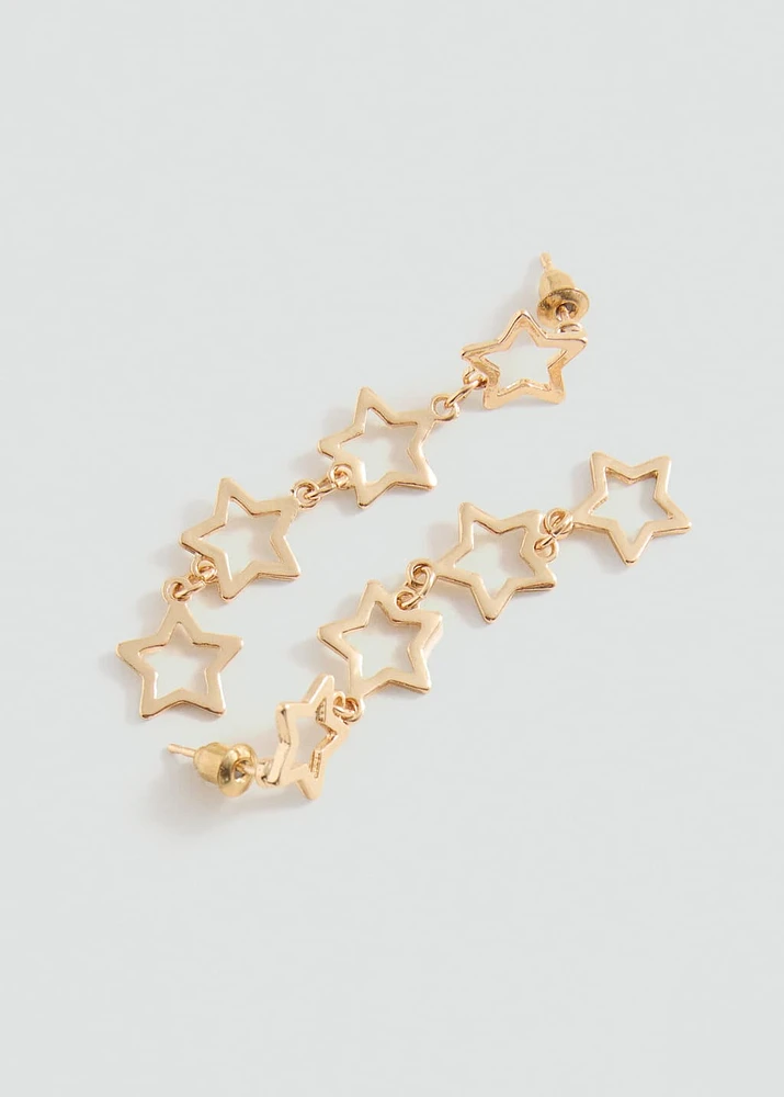 Long star earrings