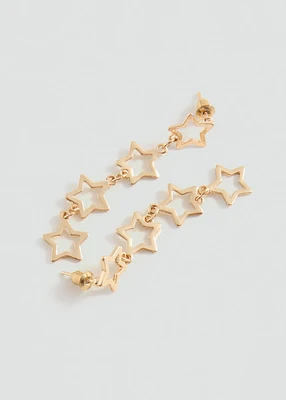 Long star earrings
