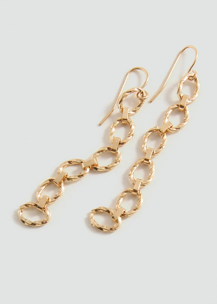 Combined long earrings