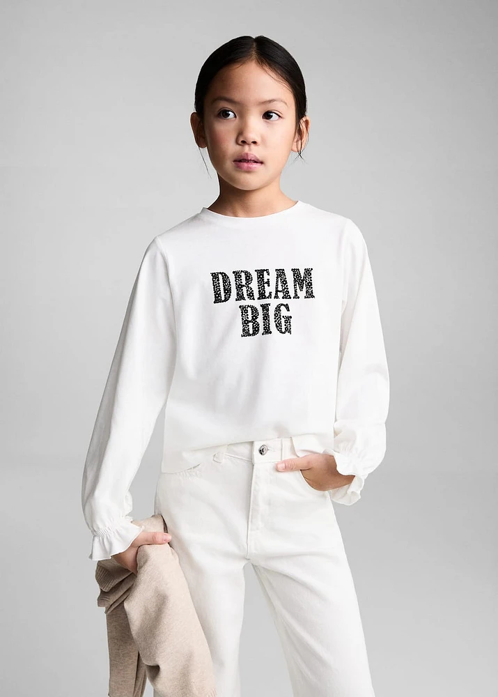 Message cotton T-shirt