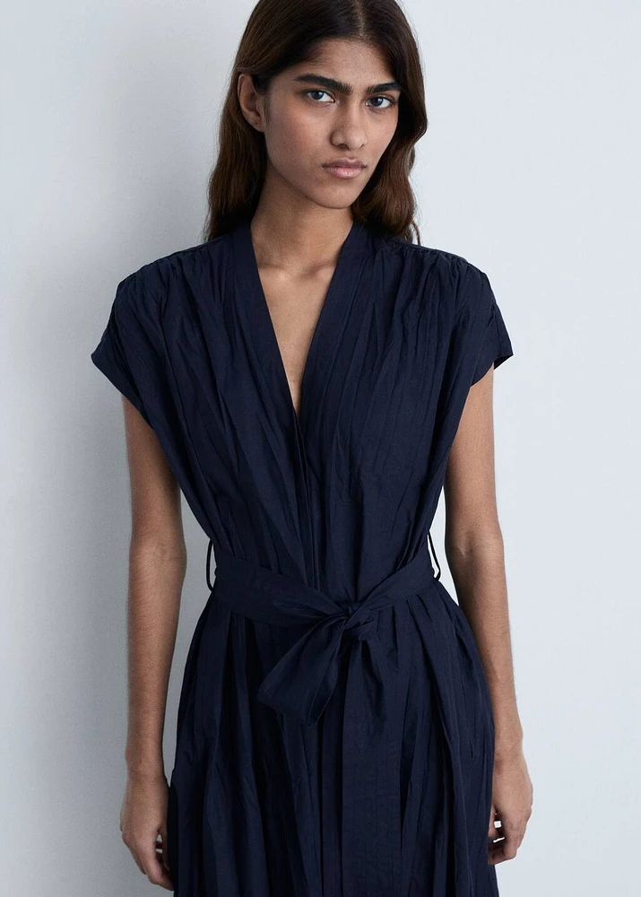 Textured bow dress