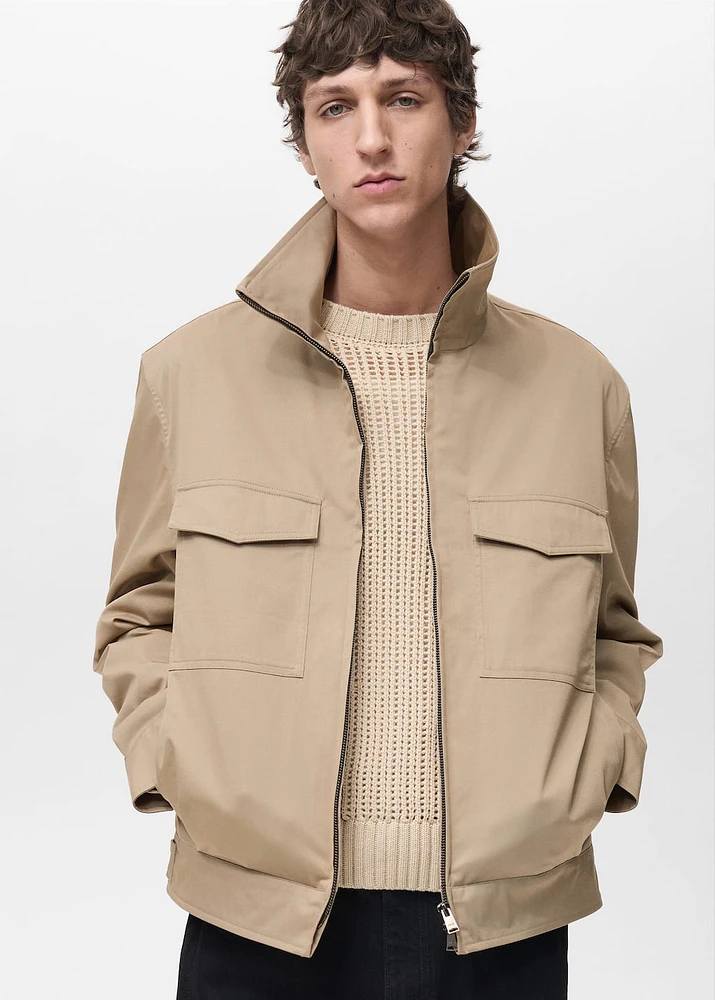 Relaxed-fit cotton jacket