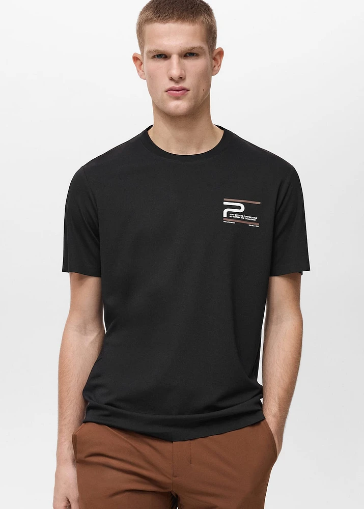 COOLMAX® slim-fit printed t-shirt
