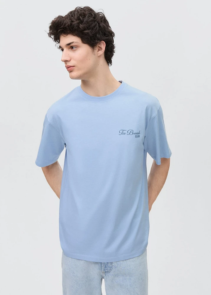 Message cotton T-shirt