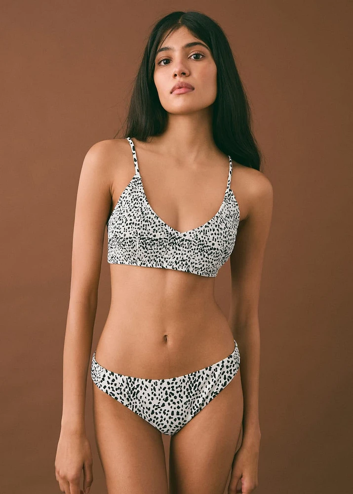 Animal-print bikini