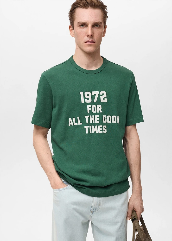 100% cotton embroidered t-shirt