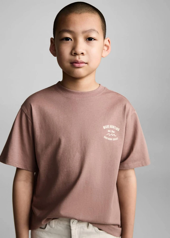 Printed cotton-blend t-shirt