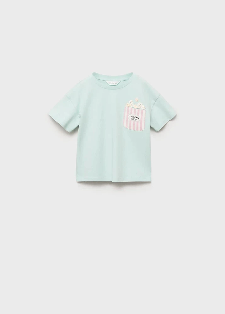 Embossed cotton t-shirt