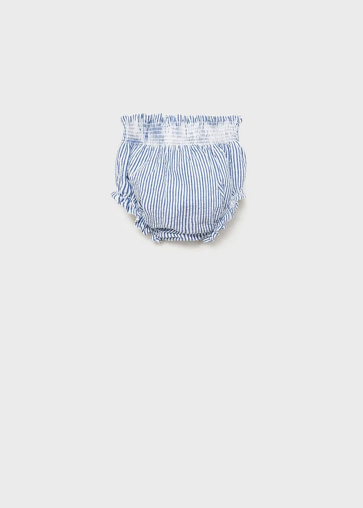 Striped cotton shorts