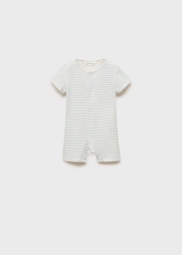 Striped bodysuit pyjamas
