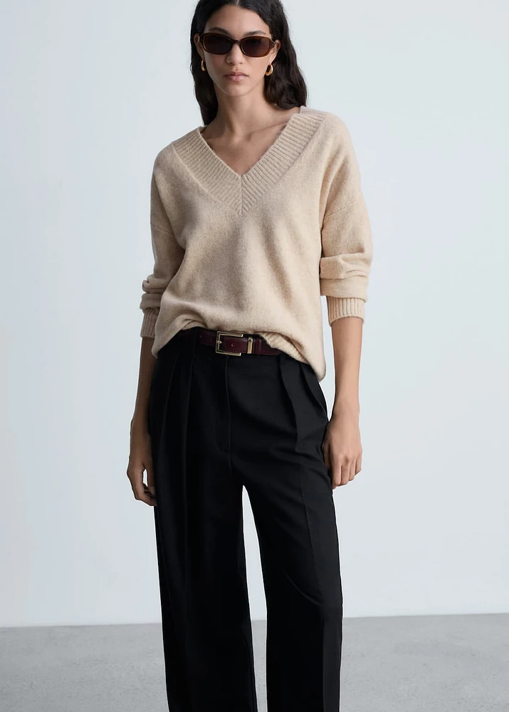 Oversized V-neck sweater