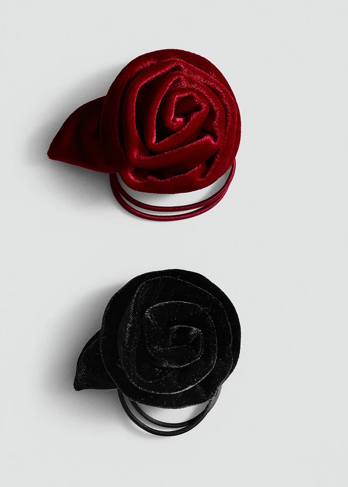 Flower hair ties pack