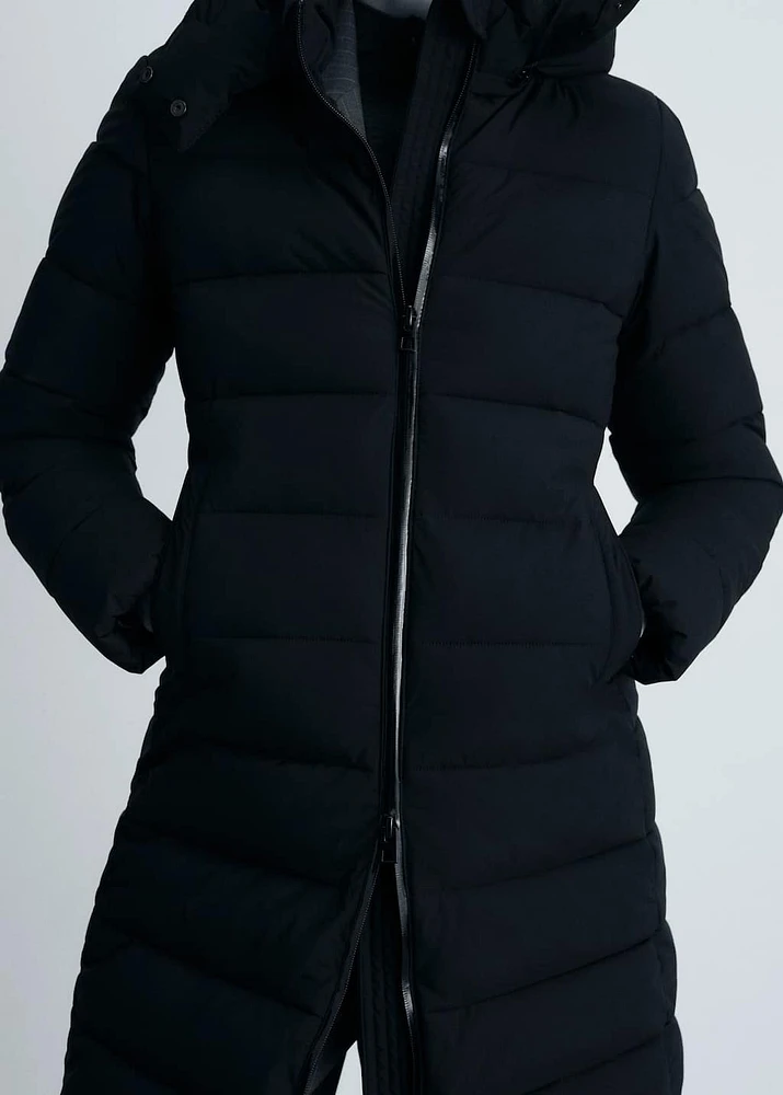 Waterproof padded midi anorak
