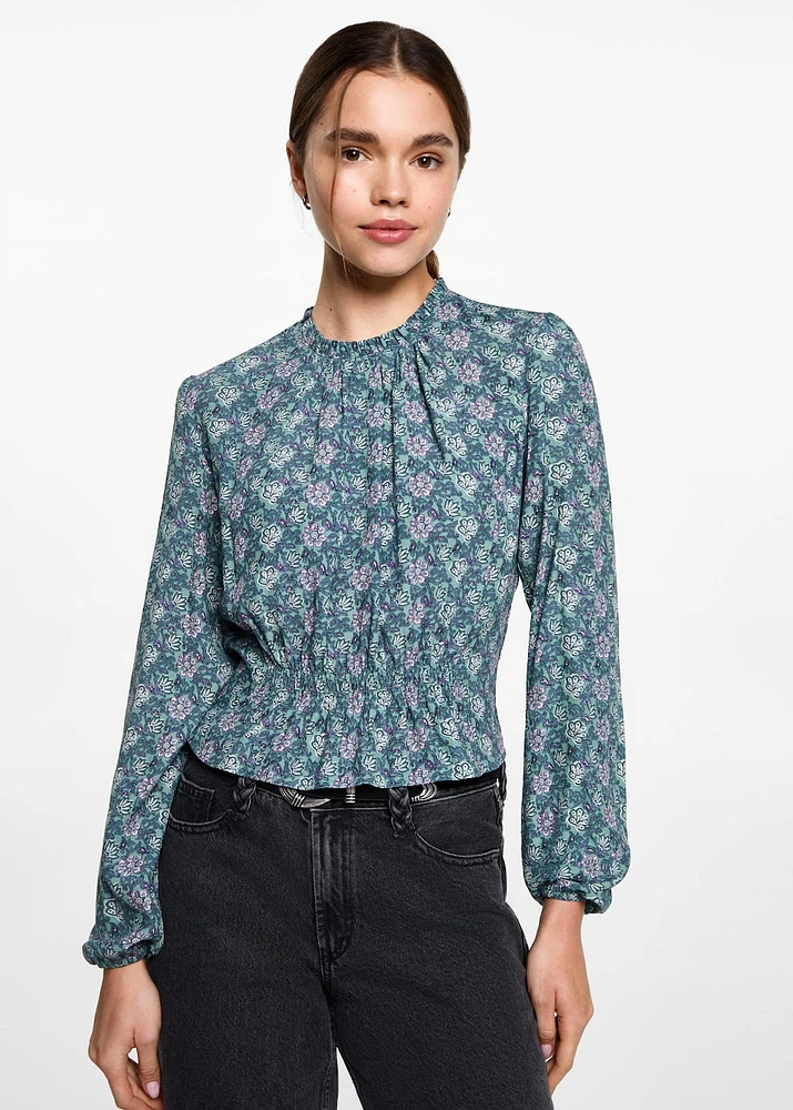 Floral print blouse