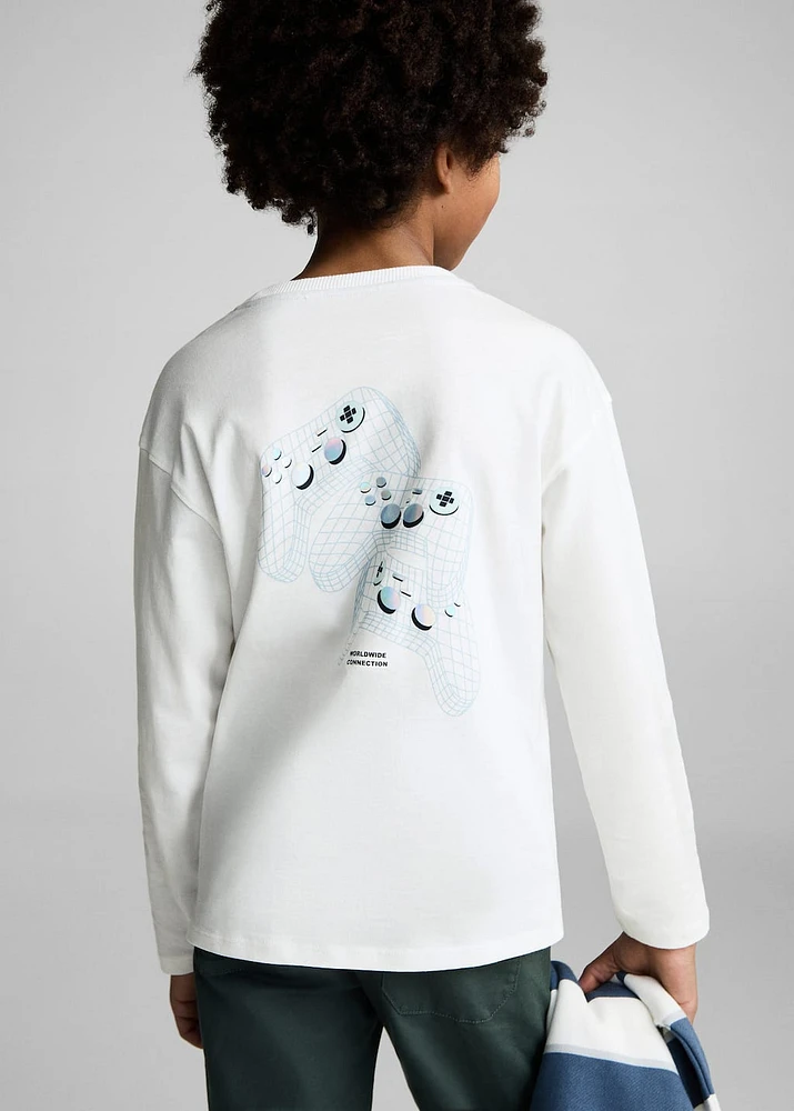 Printed long sleeve t-shirt